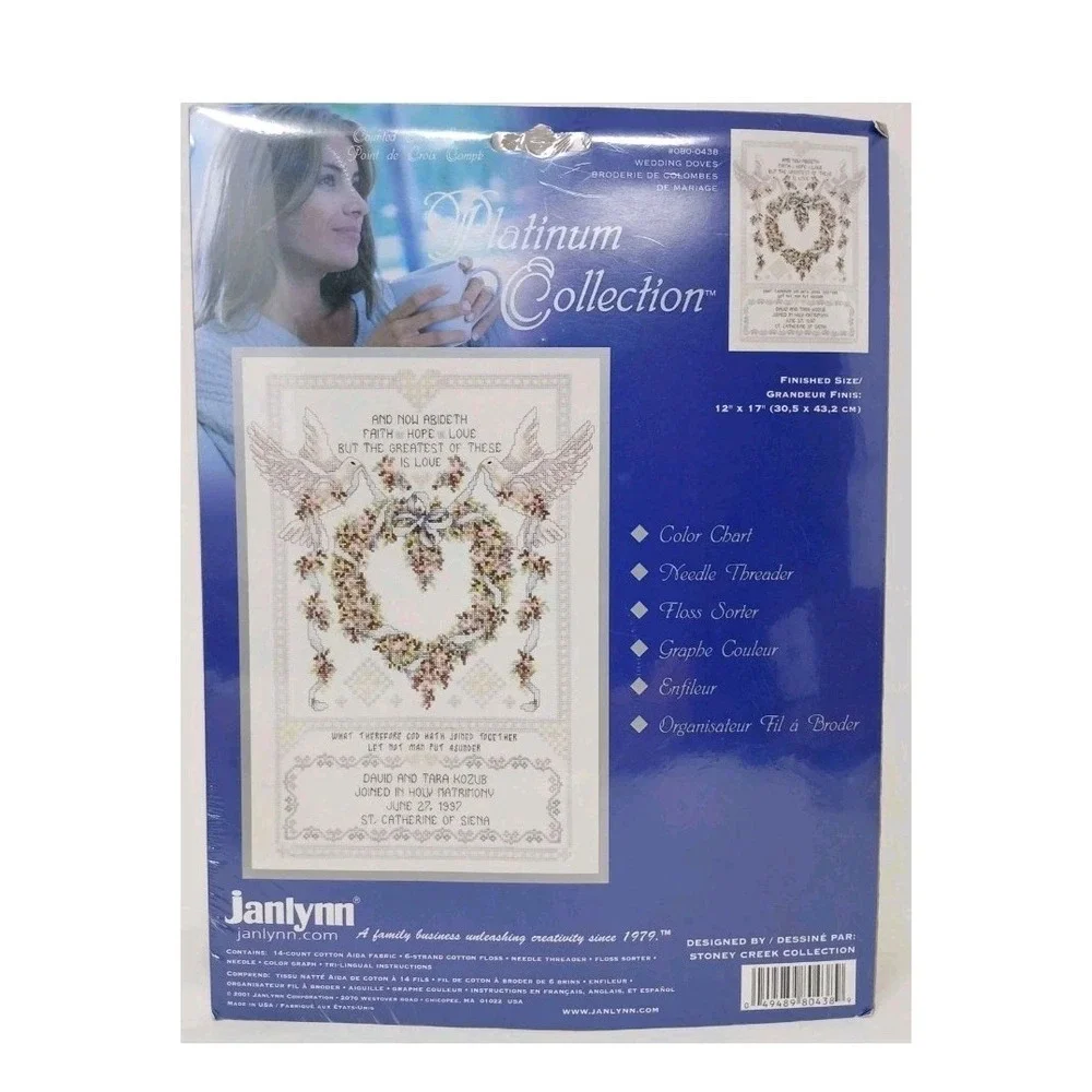 Janlynn Wedding Doves CrossStitch Kit 12